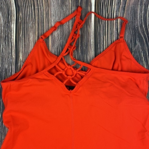 Prana Orange Racer Back Workout Top- size Small - Picture 4 of 12